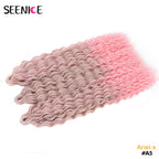 Ariel Curl Hair Synthetic Water Wave Twist Crochet Hair Afro Curls Crochet Braids Ombre Pink Braiding Hair Extension For Women