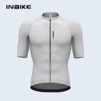INBIKE Men's Cycling Jersey Short Sleeve Breathable Mesh Summer Bike Shirt, Black/Green/Grey, EU S-XXL