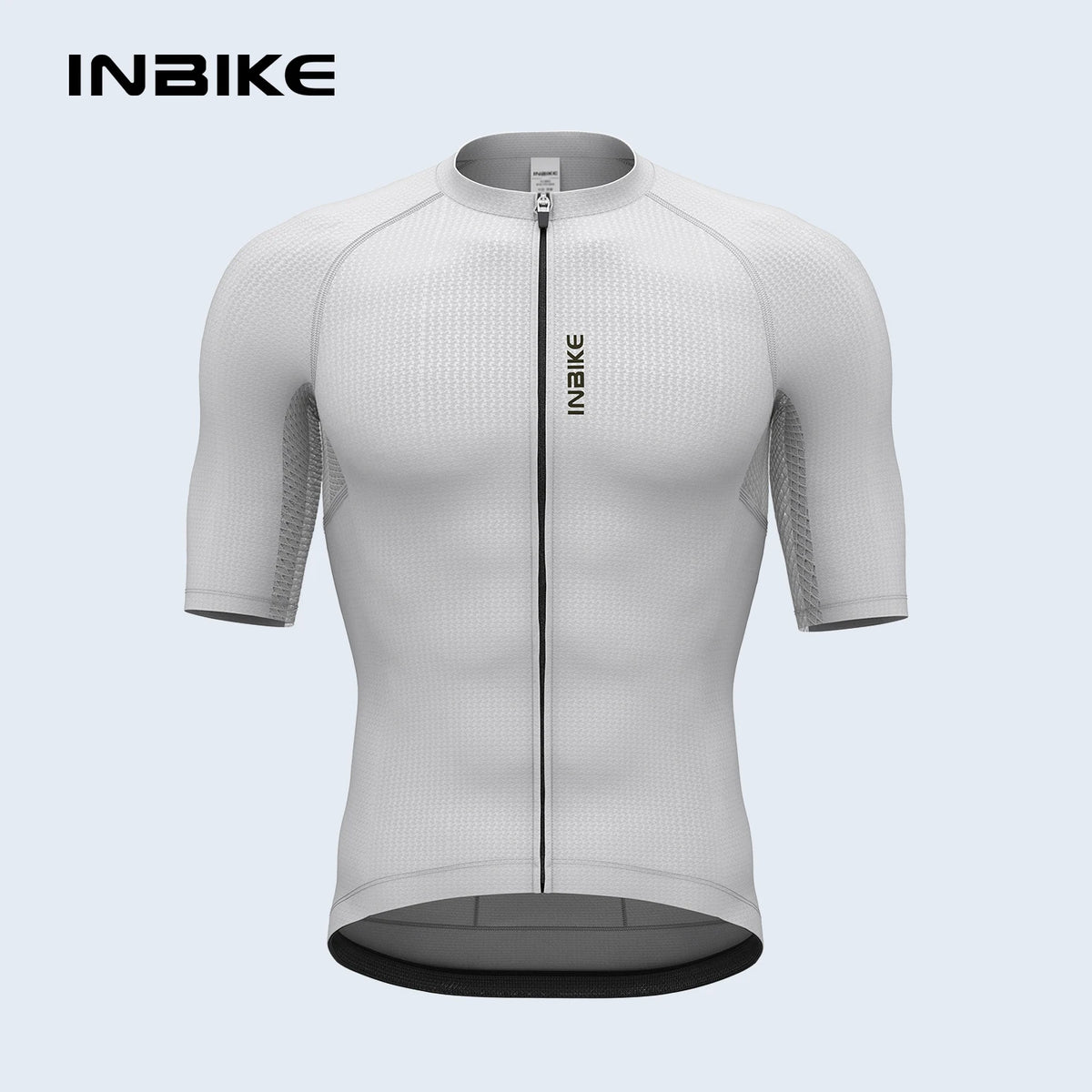 INBIKE Men's Cycling Jersey Short Sleeve Breathable Mesh Summer Bike Shirt, Black/Green/Grey, EU S-XXL