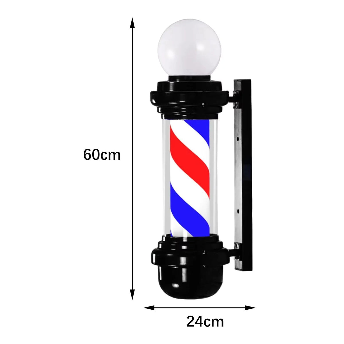 Hairdressing Entrance Lamp Barber Shop Cylindrical Rotating Sign Light Outdoor Shop Name Exclusive Prop Lighting Tool