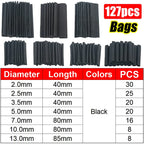 13000/127Pcs Heat Shrink Tube Sleeving Tubing Assortment Kit Electrical Connection Electrical Wire Wrap Cable Insulation Sleeved