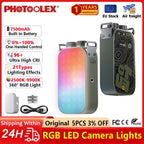 PHOTOOLEX 12W 2500-9900k RGB LED Camera Light   With Magnetic Fill 21 Kinds of Light Effects 36000 Full Color For Creative Vlog