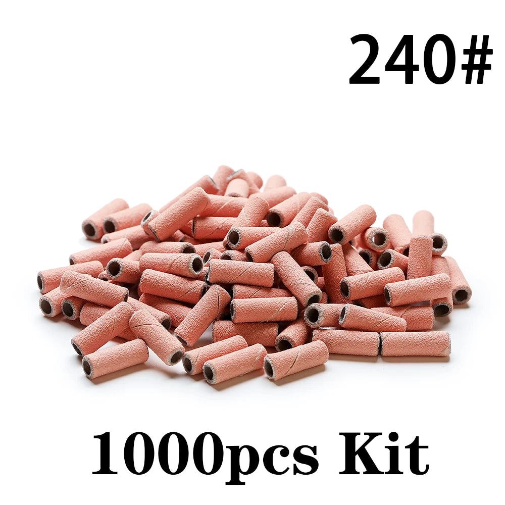 1000pcs 3mm Mini Zebra Nail Sanding Bands Electric Machine Nail Drill Bit UV Gel Acrylic Polish Remover For Nails Accessory Tool