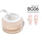 10g CANNI 3D PVC Sculpting Gel Pearly White Clear Non-Stick Hand Easy Shaping Sculpting Carving Soak Off UV LED Nail Manicure