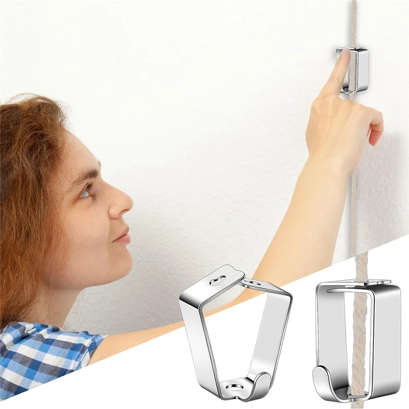 B97A-20 Pack Adjustable Picture Hanging Hook Rail Hanger Hooks For Art Hanging Systems And Other Picture Display Systems