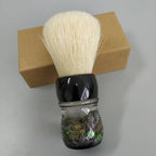 DSCosmetic 30mm Boar Bristle Shaving Brush, Resin Handle Wet Shaving - Black Great Wall