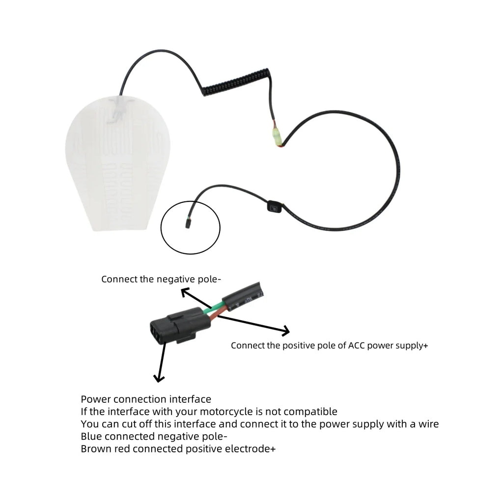 Motorcycle Accessories 12 V Fiber Motorcycle Seat Thermal Winter Heated Pad mat Waterproof Switch Button seat  heating cushions