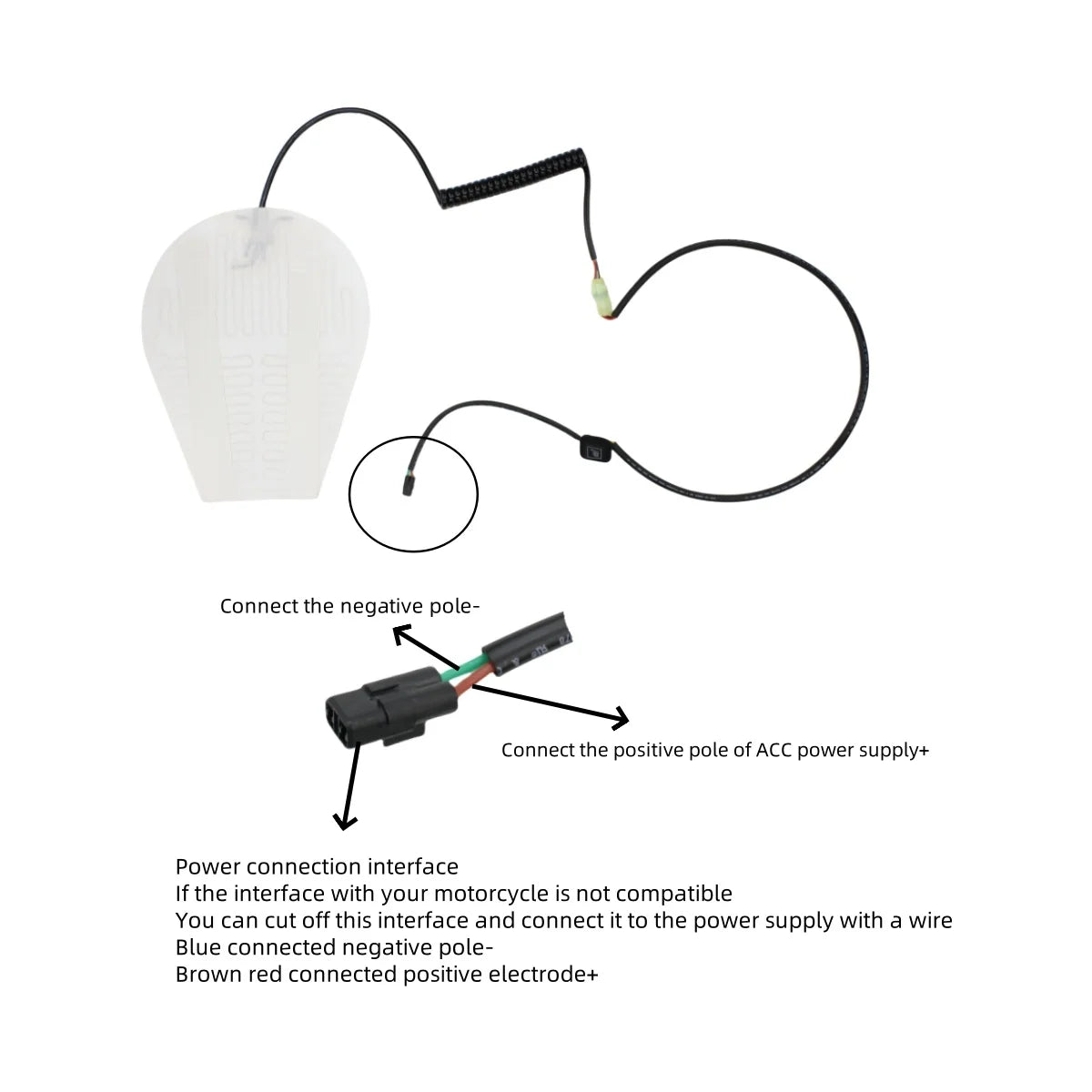 Motorcycle Accessories 12 V Fiber Motorcycle Seat Thermal Winter Heated Pad mat Waterproof Switch Button seat  heating cushions