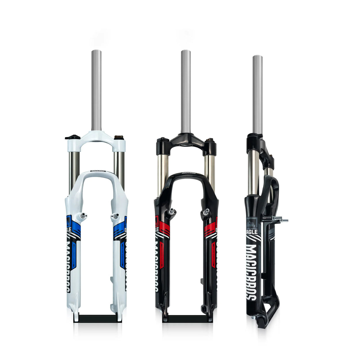 MAGICBROS 26-Inch Shock-Absorbing Front Fork for Mountain Bikes - Disc Brake & V-Brake Compatible Bicycle Front Suspension