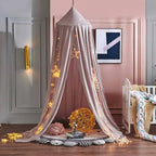 Battilo Kids Bed Mosquito Net Bed Canopy for Boys & Girls Room Bed Curtain for Child Crib Children Tent Hanging Round Play Tent