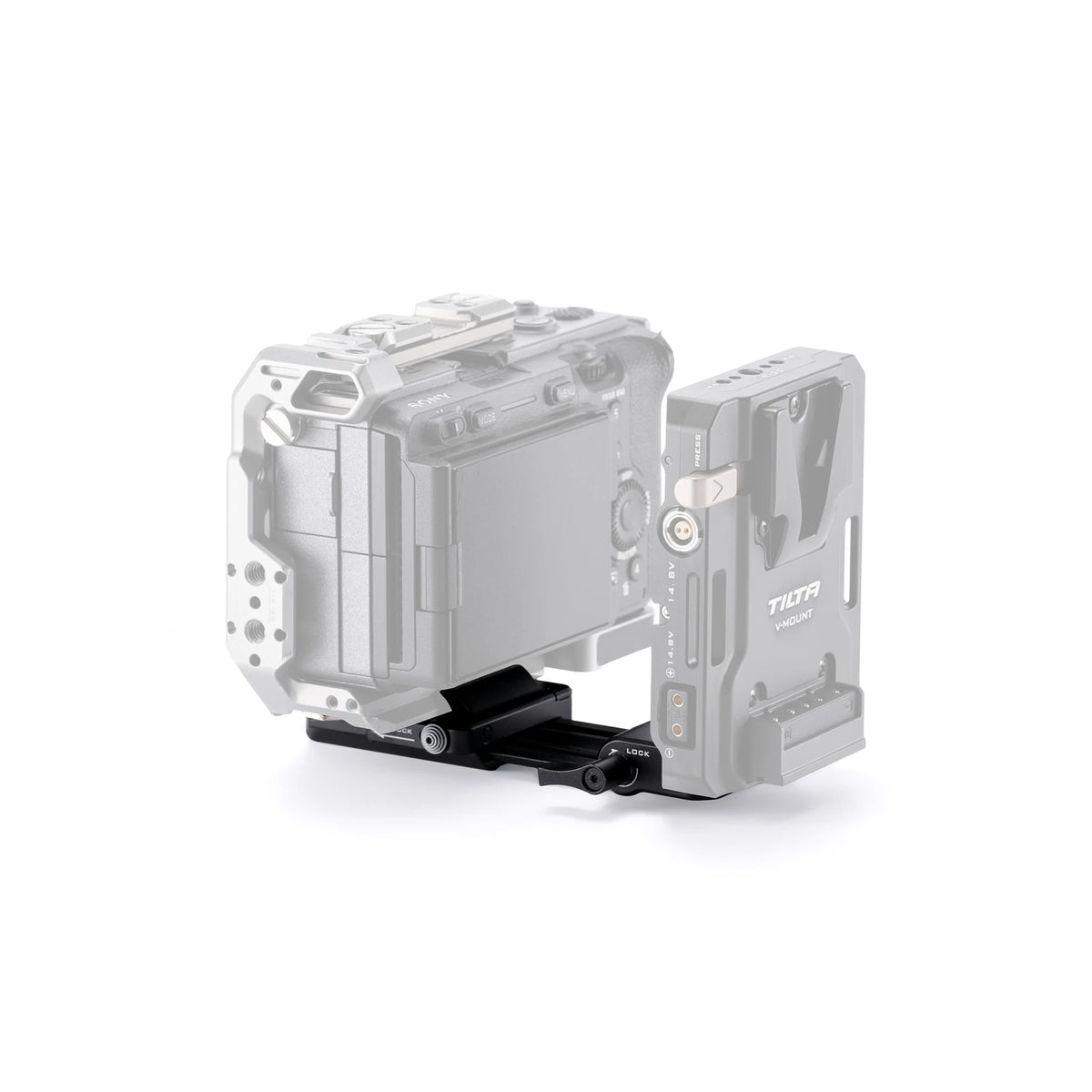 TILTA Mini PD V Mount Battery Plate Black TA-BTP4-V-B with USB-C P-Tap and 2-Pin Lemo