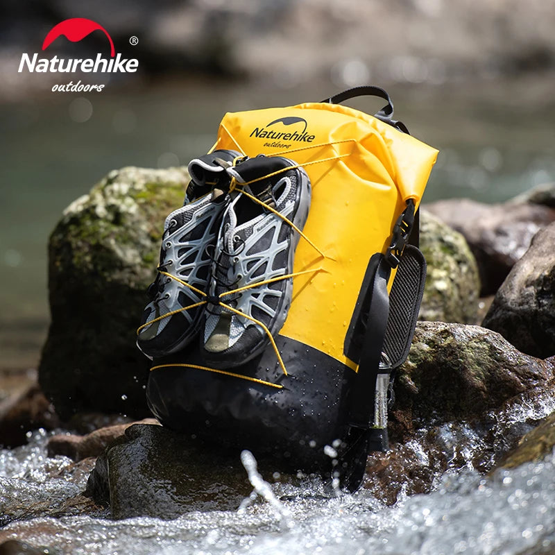 Naturehike TB03 TPU Waterproof Dry Bag Wet/Dry Separation 20L 30L 40L Khaki/Yellow