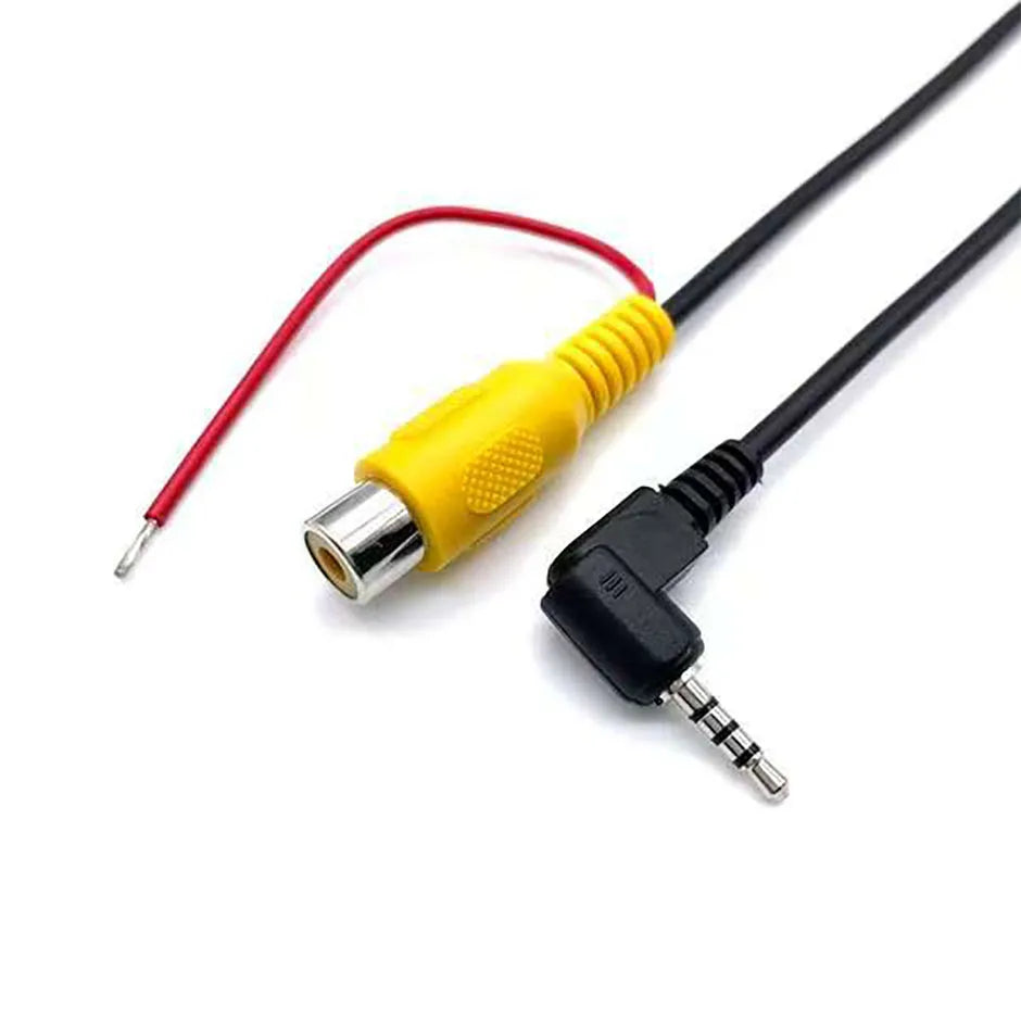 QXNY Rearview Camera Connection Cable RCA To 2.5mm AV Converter Cable Car Rear View Reverse Parking Camera for Car DVR Dashcam