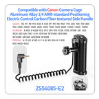 DSLR Camera Cage Side Handle Grip With Trigger Shutter Control Cable for Sony Canon Nikon Camera Carbon Fiber Top Hand Grip
