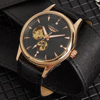 LONGLUX automatic watch elegant style wholesale mechanical wristwatches skeleton rome waterproof  mens watch men gift