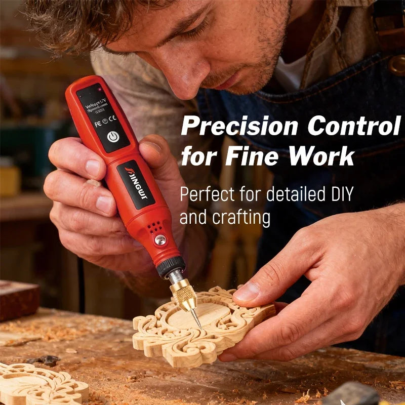 USB Rechargeable Cordless Engraving Pen Wireless Electric Drill Rotary Tool for Jewelry Glass - Portable Handheld Engraver