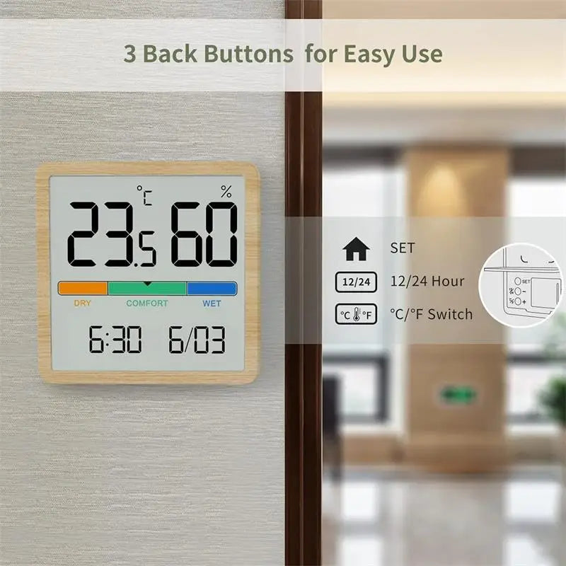 NOKLEAD Weather Station Mini Digital Home Indoor Temperature Humidity Meter LCD Digital Thermometer Hygrometer Sensor Gauge