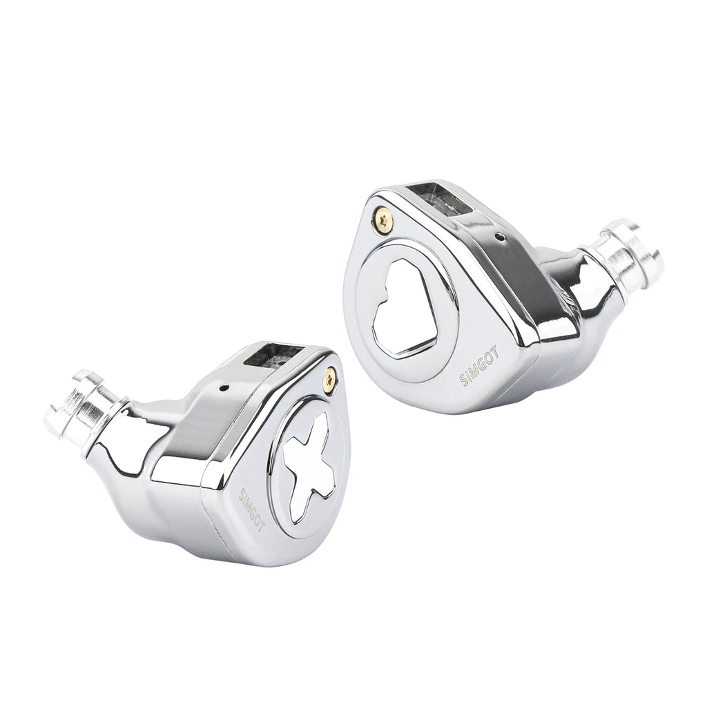 SIMGOT EW300 1DD+1Planar+1PZT Hybrid Driver IEM HIFI Earphones with Detachable Nozzles Silver-Plated OFC IEM Cable for Musician