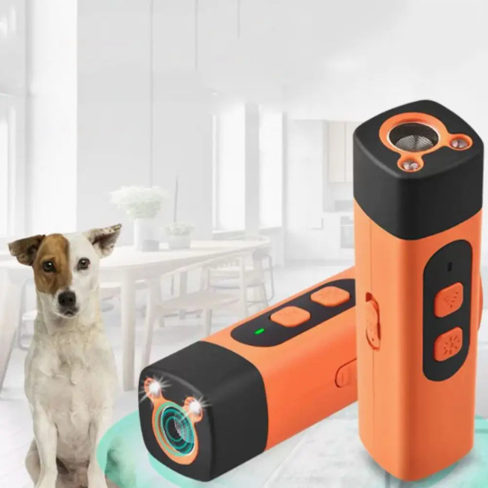 Rechargeable Ultrasonic Pet Dog Repeller Remote Control with LED Flashlight Dog Training Repellents Anti Barking Professional