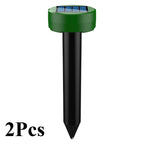 Solar Powered Ultrasonic Animal Repellent Outdoor Waterproof Pest Deterrent, 2pcs (Round/Square/Triangle)
