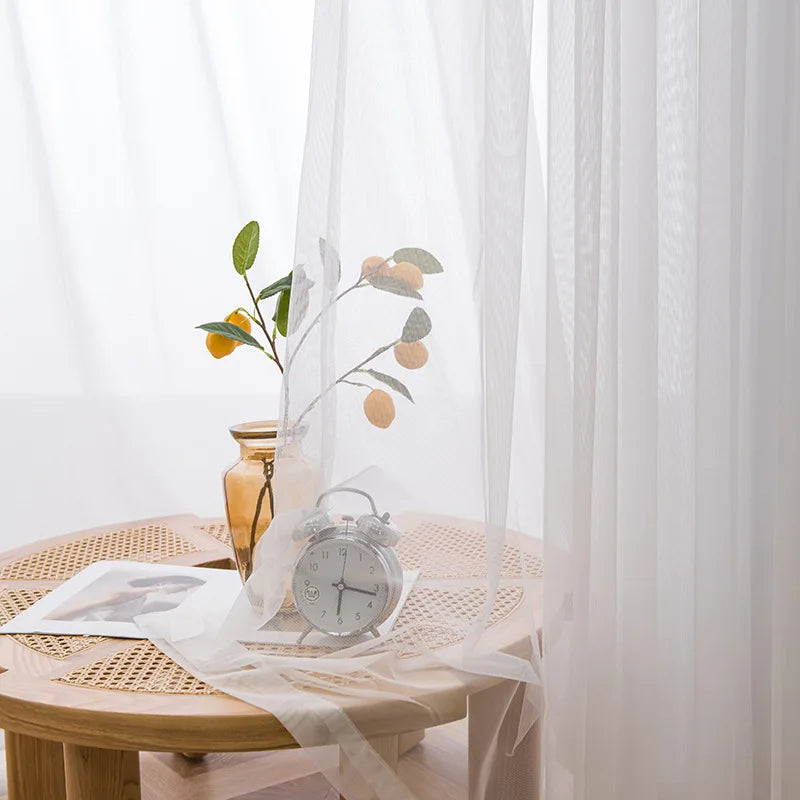 White tulle / W300cmxH250cm 1PC / Grommet Top