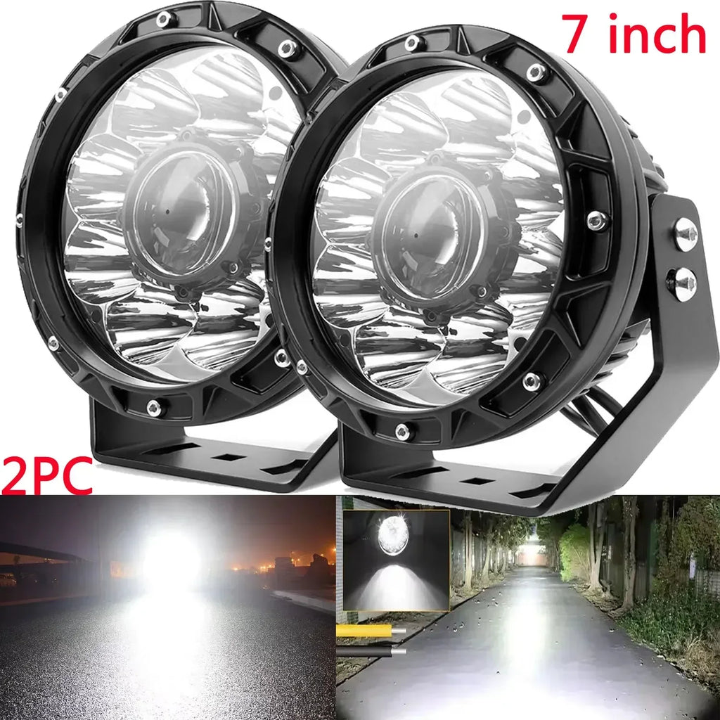 12V 24V for search light vehicles high power Long Range Survey Light  4x4 Driving Work Led Off Road 12v 24v Car Truck ATV SUV