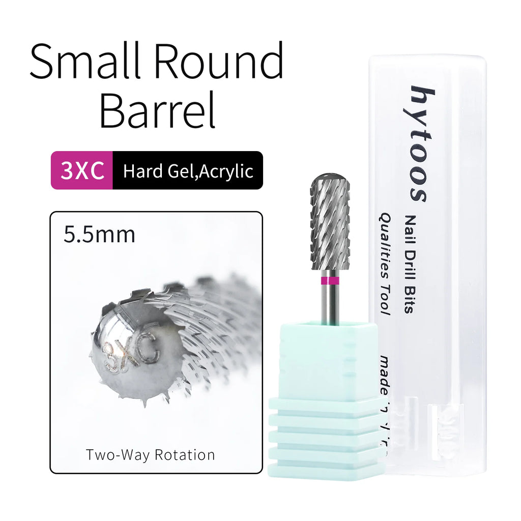 HYTOOS 5.35mm Safety Barrel Nail Drill Bit – Pro Gel Polish Removal Bit for Electric Nail Files Fast & Safe Acrylic & Poly Gel