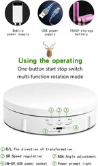 Motorized Rotating Display Stand,360 Degree Electronic Turntable Display Stand,Jewelry,Watch,3D Models(Does not contain battery)