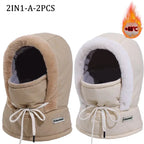 Cold Weather Thermal Balaclava Scarf Winter Windproof Hood Hat Plush Neck Warmer Ski Face Mask for Outdoor Activities