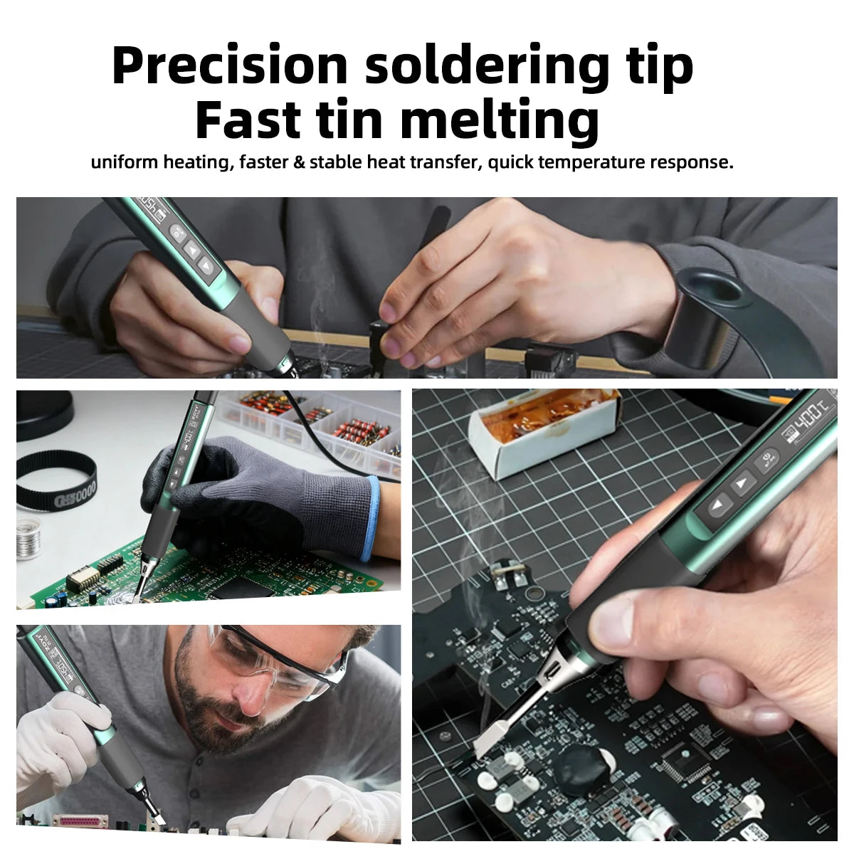 ZOYI T12 100W Smart Temperature Control Soldering Iron, USB Fast Charge, 1pc