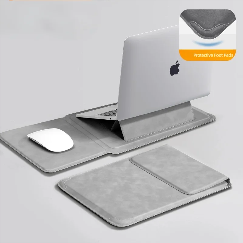 Laptop Sleeve Case 13 14 15 15.6 16Inch For HP DELL Bag For Macbook Air Pro 13 13.6 M4 Notebook Case with stand Men Women