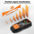 DSF02 6-in-1 Wall Scanner Type-C Rechargeable Stud Finder with Deep Modes, AC Wire, Metal & Pipe Detection for Safe Drilling