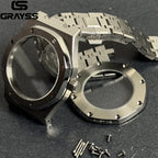 For Octagonal Stainless Steel 42mm Automatic Watch Case MOD Bracelet Transparent Back Sapphire Fit NH34 NH35 NH36 NH38 NH70 NH72
