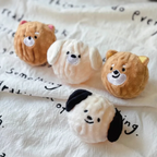 Squeaky Puppy Ball Toy - Spiked Bouncing Chew for Teeth Cleaning, Interactive Pet Toy for Small Dogs & Cats (Poodle/Bichon)