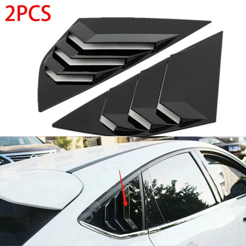 2pcs Rear Window Louvers Car Vent Side Tuyere Louvers Vent For Ford Focus ST RS MK3 2012-2018