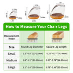 Chair Leg Protectors Foot Cover 15-25° Diagonal Thick Wrap Felt Pads Silicone Furniture Table Feet Protect Hardwood Floors Table