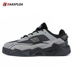 Baasploa Men Walking Sneakers New Fashion Leather Waterproof Comfortable Shoes Male Casual Non-Slip Wear-Resistant Tenis Sh