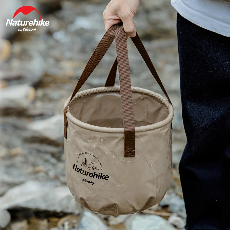 Naturehike Folding Bucket Waterproof Water Sink Bucket Portable OutdoorTravel Foldable Water Basin Camping Hiking Storage Bucket