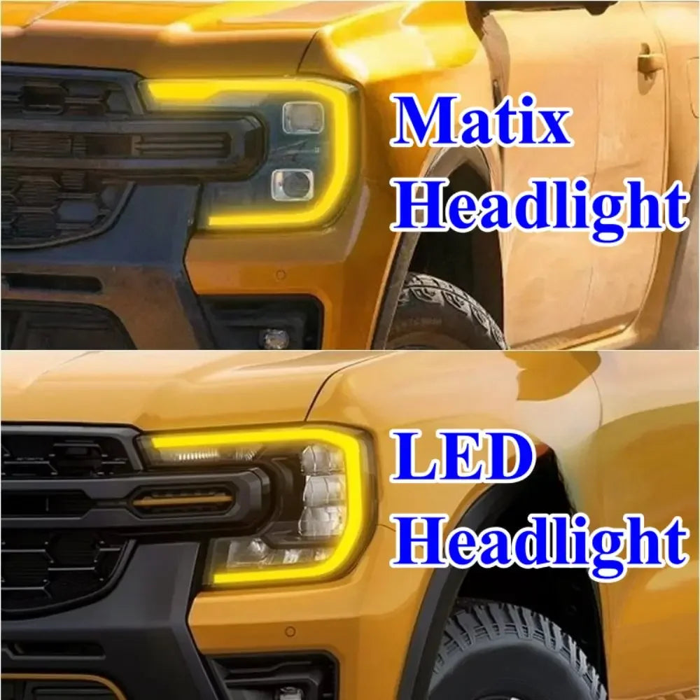 Yellow White Blue Amber Red Angel Eyes DRL LED Boards For Ford Ranger T9 Matrix 2024 2025 Daytime Running Light Chips Module
