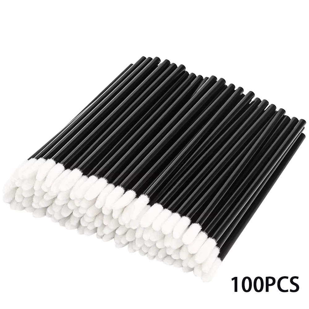 100/200pcs Lip Wands Applicators Eyelashes Brushes Lipstick Brush Mascara Applicator Gloss Wands Eyelash Extension Makeup Tool