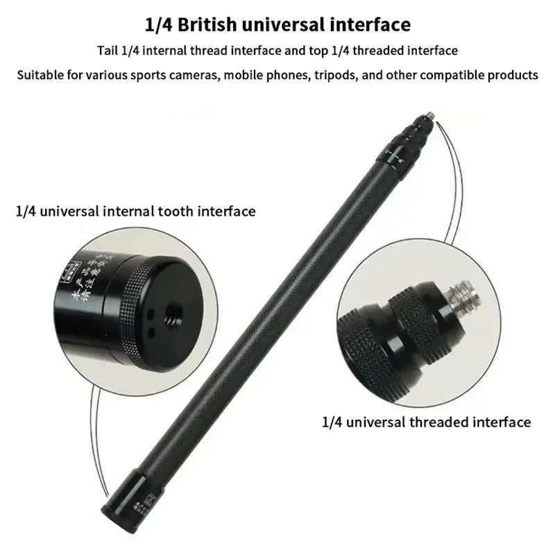 Carbon Fiber Selfie Stick Camera Extension Ultra Long Invisible Extension Stick Selfie Stick