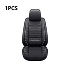 Universal Faux Leather Front Car Seat Cover, Easy-Clean Comfort Fit - Black/Red/White