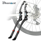Dual Clamps Kickstand 24-29in Quick Height Adjust Bicycle Parking Rack MTB Road Chain Seat Stay Tubes Firm Install Strong Suppor