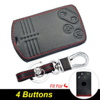 Leather Car Key Cases Smart Keyless Entry Remote Control Fobs Shell Protector Cover Skin For Mazda 5 6 CX-7 CX-9 RX-8 Miata MX-5