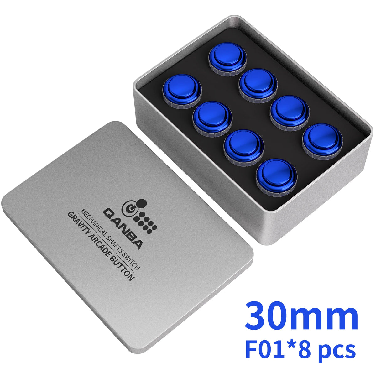 QANBA Gravity LX Arcade buttons metallic color 30mm Mechanical Pushbutton switch Arcade stick accessory DIY parts (8Pcs)