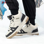 Baasploa Men Winter Sneakers Casual Skateboard Shoes for Men Comfort Plush Warm Cotton Shoes Non-Slip Outdoor Male Sneakers