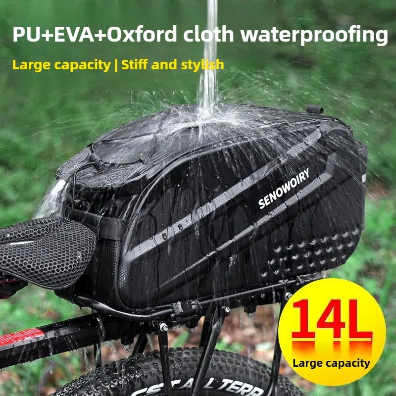 MTB Camel Bag Foldable Rear Seat Storage E-Bike Compatible Waterproof Cycling Equipment Quick Release Design Cycling Accessories