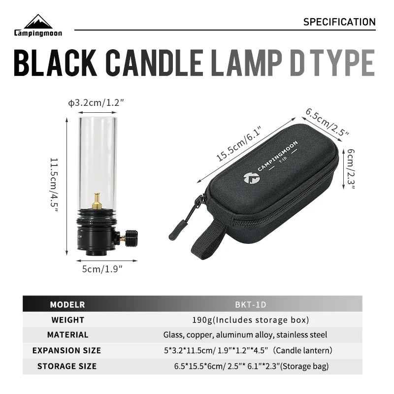 CAMPINGMOON Atmosphere Candle Light Set Equipped with Inflatable Aluminum Can Outdoor Camping and Barbecue Atmosphere Light