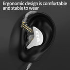 CCA CRA in Ear Monitor Headphones Ultra-Thin Diaphragm Dynamic Driver IEM Earphones Clear Sound & Deep Bass Wired Earbuds