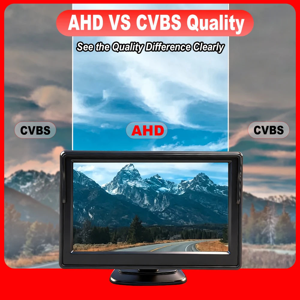 Car 5 inch Monitor AHD IPS CVBS LCD TFT 1080P Brake Light reverse camera for Ducato Ram ProMaster Peugeot Boxer Citroën Jumper